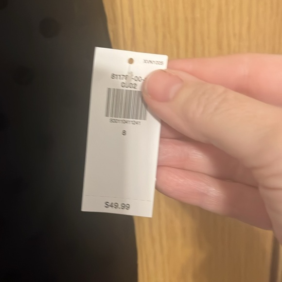 Old Navy size 8, pixie skinny black polkadot on black pants nwt - Picture 3 of 6